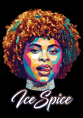 Ice Spice Pop Art Portrait