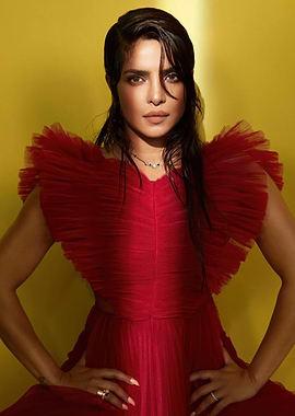 Priyanka Chopra in Red Gown
