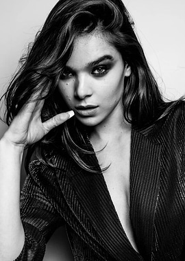 Hailee Steinfeld Black and White Portrait
