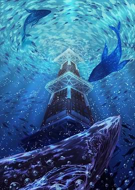 Underwater Tower and Whales