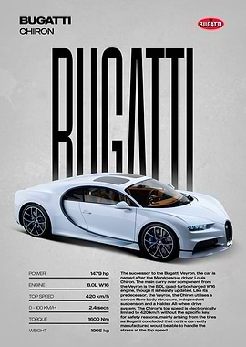 Bugatti Chiron Poster