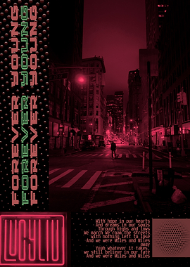 Retro Cityscape with Text Art