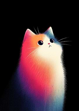 Cute Calico Cat Looking Up