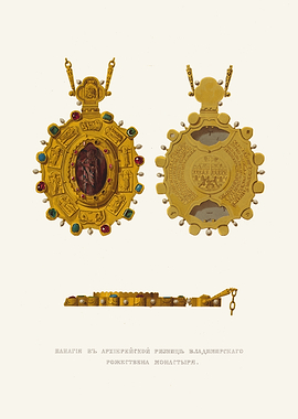 Antique Gold Reliquary Pendant