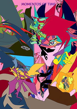 Abstract Anime Character Portrait