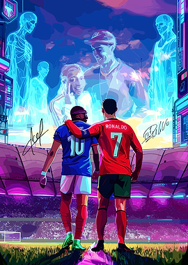 Football legends Ronaldo