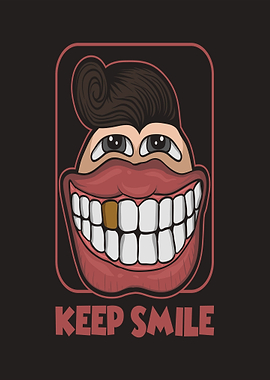 Keep Smile Cartoon Face