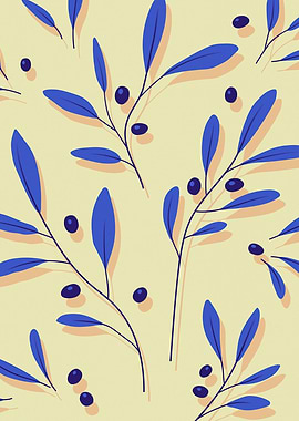 Blue Olive Branches