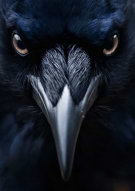 Close-up of a Crow's Face