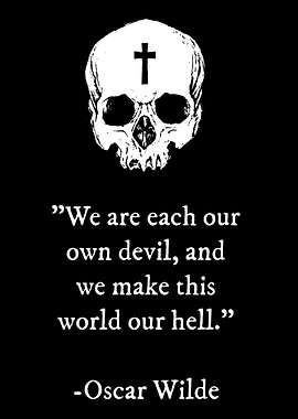 Oscar Wilde Skull Quote