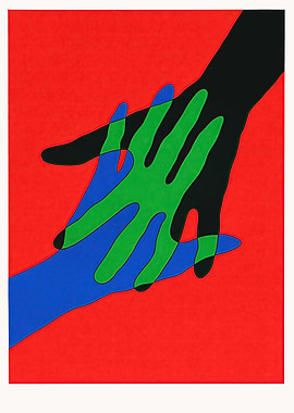 Abstract Hands Reaching