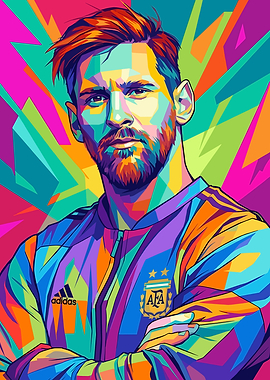 Lionel Messi Pop Art Portrait