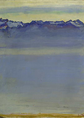 Abstract Mountain Landscape Painting