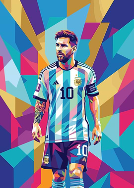 Lionel Messi Pop Art Portrait