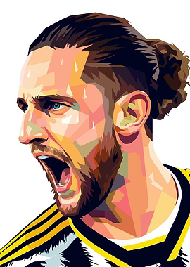 Adrien Rabiot Football Player in Pop Art Style