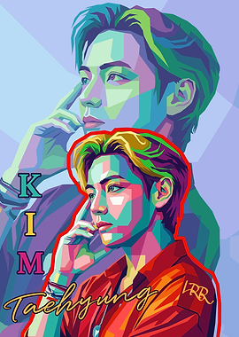 Kim Taehyung Pop Art Portrait