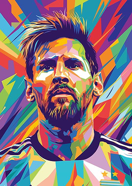 Lionel Messi Pop Art Portrait