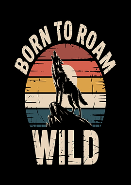 Wolf Howling at Sunset