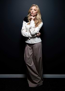 Natalie Dormer Posing Against Dark Background