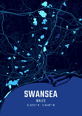 Swansea Midnight City Map