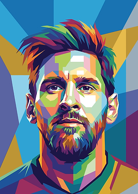 Lionel Messi Pop Art Portrait