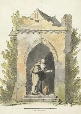 Monk in a Ruined Archway