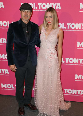 Margot Robbie and Stanly Tucci at I, Tonya Premiere
