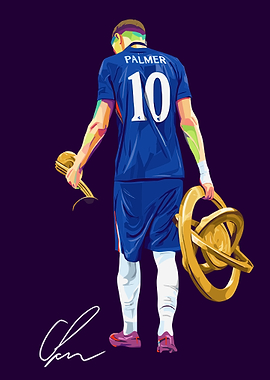 Cole Palmer with Trophies