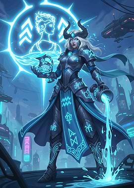 Aquarius Zodiac Warrior