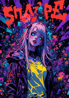 Anime Girl with Cyberpunk Style