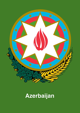 Azerbaijan Emblem with Text