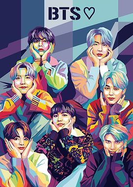 BTS Pop Art Portrait