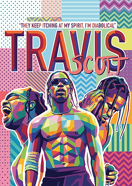 Travis Scott Pop Art Portrait