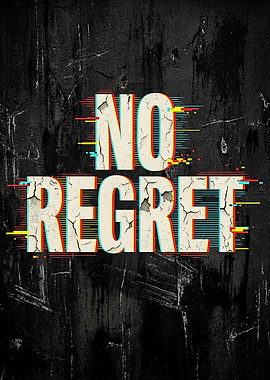 No Regret Glitch Text Art