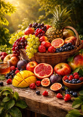 Abundant Fresh Fruit Basket
