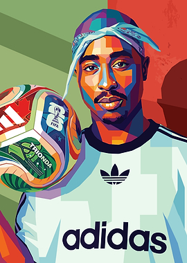 Tupac Shakur with Soccer Ball