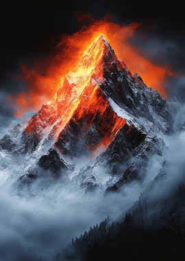 Volcanic Mountain Peak