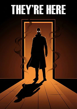 Mysterious Figure Emerging from Doorway