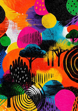 Vibrant Abstract Nature Scene