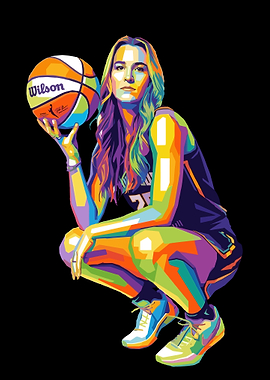 Sabrina Ionescu Basketball Player Wpap Art