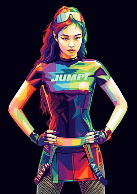 Colorful Pop Art Portrait of Jennie