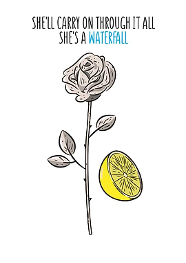 Rose and Lemon with Inspirational Text