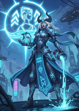 Aquarius Zodiac Warrior