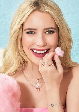 Emma Roberts with Cotton Candy