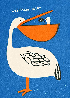 Welcome Baby Pelican Card
