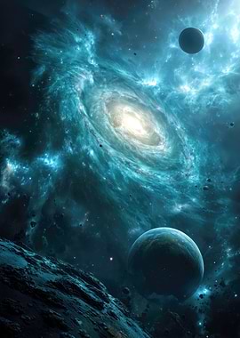 Cosmic Galaxy with Planets