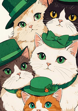Saint Patrick Group of Cats