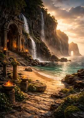 Ancient Temple by the Sea