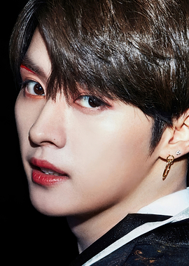 Close-up of a K-Pop idol's face Lee Know