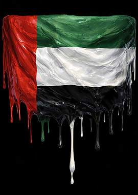 Dripping United Arab Emirates Flag